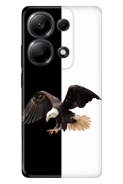 POCO M6 Pro 4.5g Compatible Case Pictorial Printed Xiaomi Silicone Black Whit...
