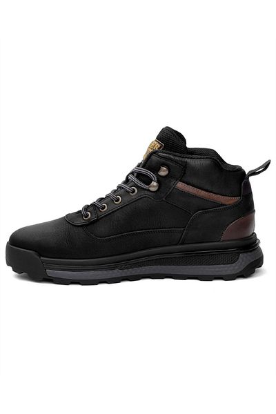 Voyager 6973 Mr Ανδρικές Μαύρες Δερμάτινες Μπότες Nubuck