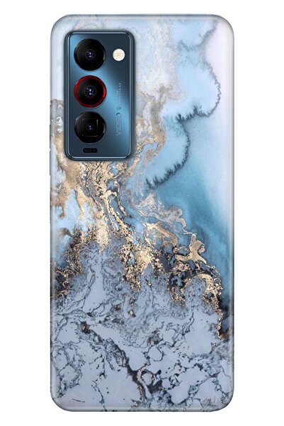 TECNO Camon 18  Uyumlu Premier Kılıf Silikon Moderna Desenli Antic Marble