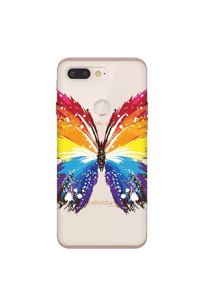 General Mobile Gm 9 Pro Compatible Case 0.4mm Laser Cut Silicone Cover Butterfly