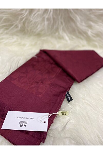 İPEKSCARF Coachh Desen Kaşmir Şal Bordo