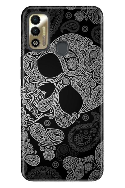 TECNO Spark 7t Compatible Case Tioserisi Illustrated Silicone Skuller