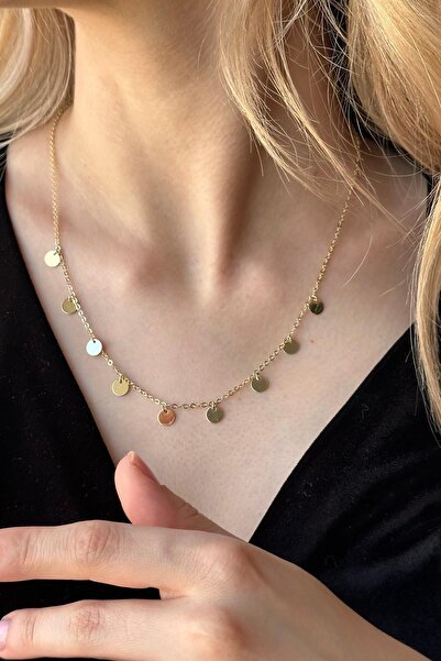 ZÜMRÜT SARRAF 14 Ayar Altın Pullu Zincir Kolye