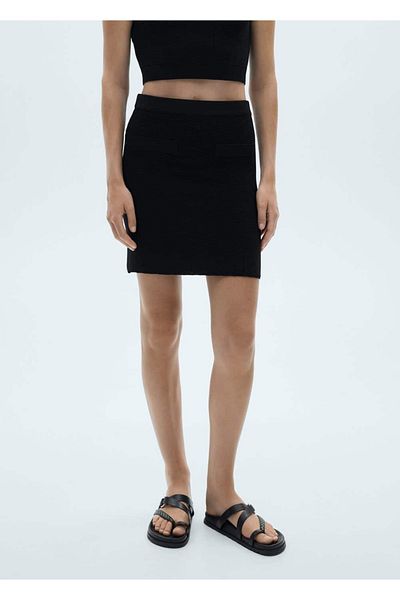 MANGO Woman Knitwear Mini Skirt