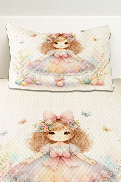 Else Dekor Little Princess Patterned Girl's Single Pique Set Quilted Bedspread