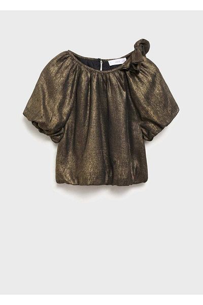MANGO Kids Μπλούζα με μεταλλική λεπτομέρεια