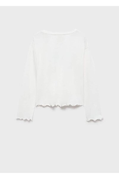 MANGO Kids Μπλουζάκι από βαμβάκι με λεπτομέρεια επεξεργασίας