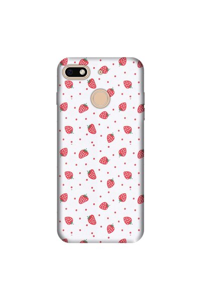 General Mobile Gm 8 Go Compatible Case 0.4mm Laser Cut Silicone Cover Strawberry