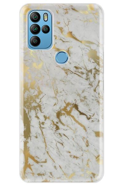 General Mobile Gm 21 Pro Compatible Case 0.4mm Laser Cut Silicone Cover Gold ...