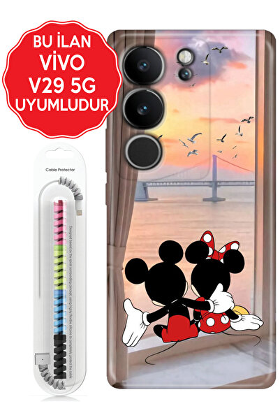 vivo Y15S V21 V21E V29 V30 Lite 5G Kılıf Temalı Telefon Kılıfı Sevimli Aşıklar