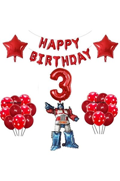 DÜVENCİ TİCARET Anime Transformers  balon doğum günü YAŞ BALON seti