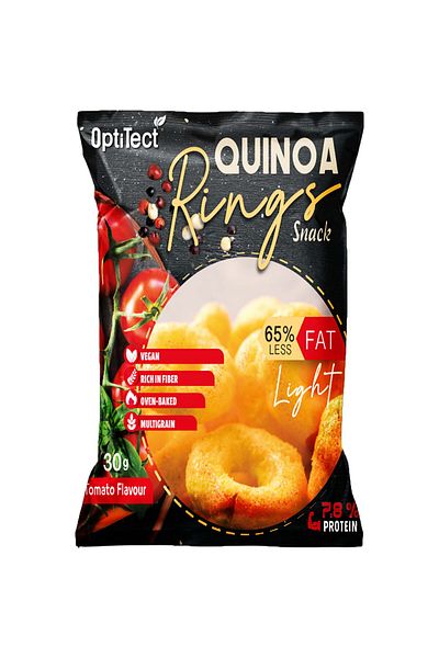 OptiTect Quinoa Rings Snack, Tomato, 30 Gm