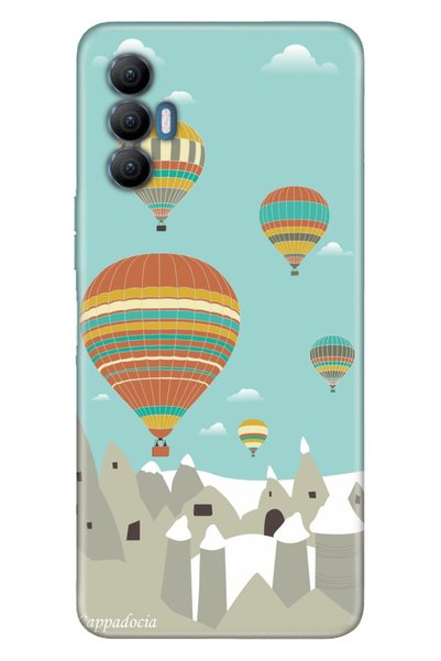 TECNO Spark 8 Pro Case Silicone Tioserisi Patterned Illustrated - Cappadocia