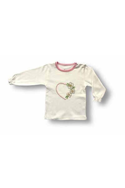 Tomuycuk Pink & Heart Embroidered 3-Piece Baby Girl Set 100% Cotton Sweat