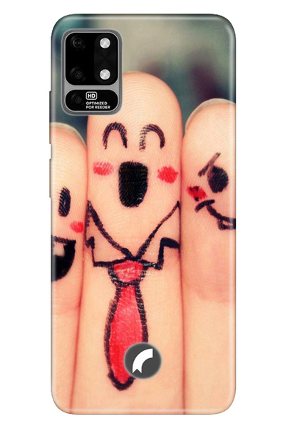 Reeder S19 Max Uyumlu Kılıf Silikon Desenli Resimli Kapak Gülen Parmaklar