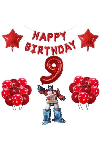 DÜVENCİ TİCARET Set de baloane pentru ziua de naștere Anime Transformers