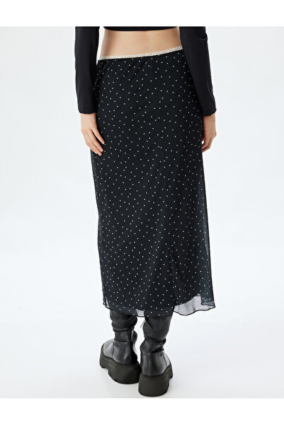 Koton Black Women's Midi Tulle Skirt