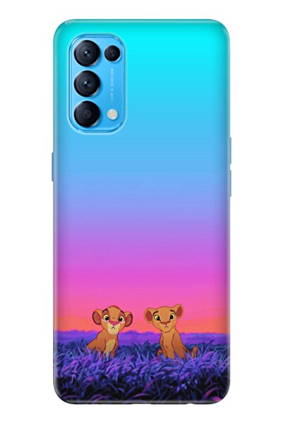 OPPO Reno 5 Kılıf Uyumlu Trend Ol Kapak Silikon Junior Aslanlar