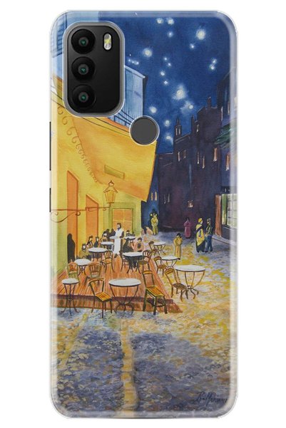 General Mobile Gm 21 Plus Compatible Case 0.4mm Laser Cut Silicone Cover Nigh...
