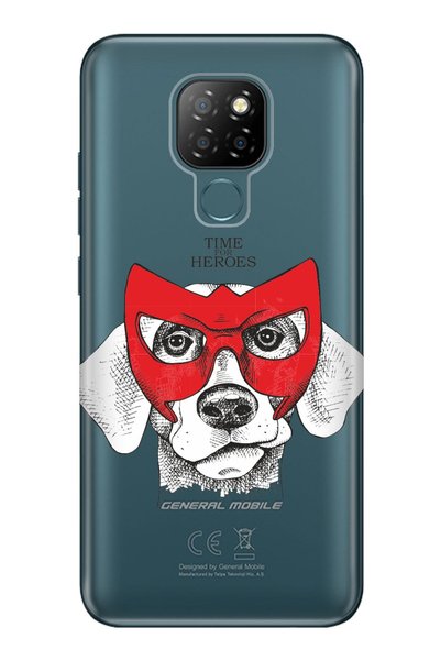 General Mobile Gm 20 Compatible Case 0.4mm Laser Cut Silicone Cover Metro Dog