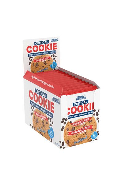 applied nutrition Critical Cookie, Chocolate Chip, Box of 12 Pieces