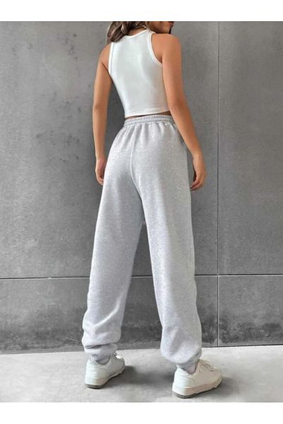 LAND MODA Μαύρο αθλητικό εμπριμέ Jogger Sweatpants - Slim Fit Sweatpants με ελαστικές τσέπες στο πόδι