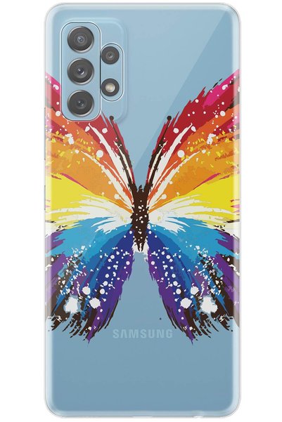 Cekuonline Samsung Galaxy A52 Pure Modern Patterned Silicone Case Butterfly