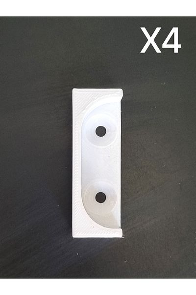 Akibo Durable Fly Screen Handle |   White (4 Pcs) - Reinforced and Enhanced Design
