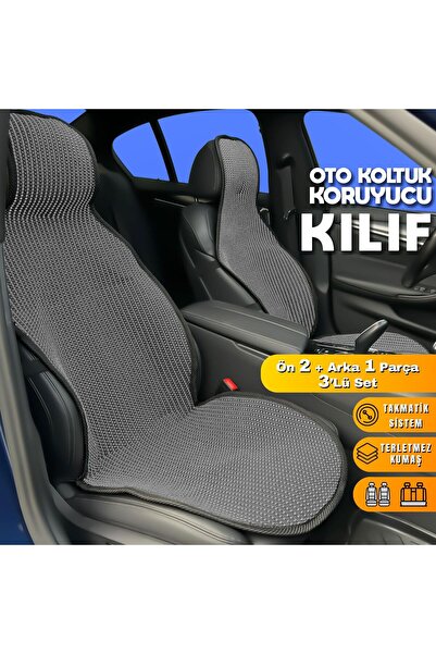 Drs Tuning Fiat Egea Cross Wagon Uyumlu Koltuk Kılıfı Minder Füme 2+1 Ön Arka Set