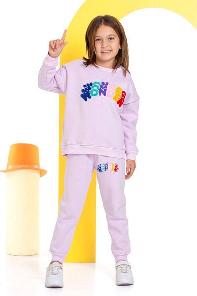 tunays shopping 3 Yarn Charded Oversize Mold Bottom Top Girl's Set