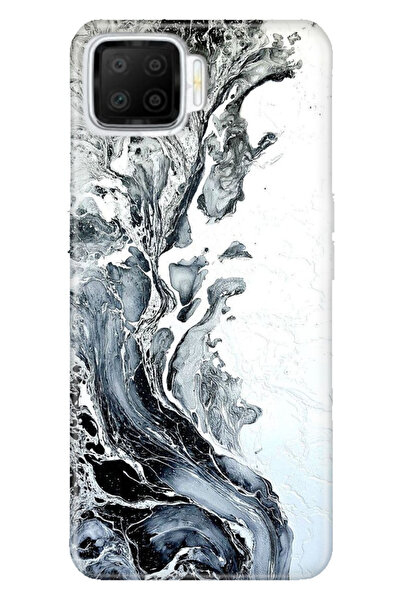 OPPO A73 Uyumlu Kılıf Silikon Desenli Tam Koruma Resimli Kapak Granit Mermer