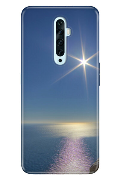 OPPO Reno 2Z Uyumlu Kılıf Silikon Desenli Tam Koruma Resimli Kapak Sakin Deniz