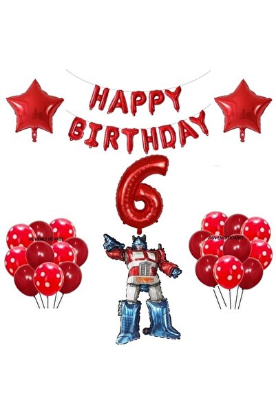 DÜVENCİ TİCARET Anime Transformers  balon doğum günü YAŞ BALON seti
