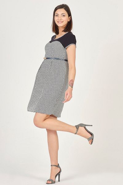 BUSA Mini rochie de maternitate cu accesoriu centura neagra