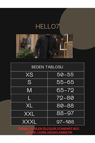 hello7 Men's Cashmere Coat Slimfit New Season