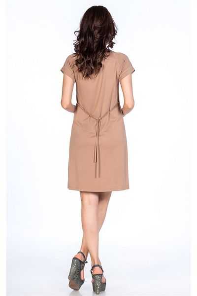 BUSA Μίνι Φόρεμα εγκυμοσύνης Milk Coffee Color - Κοντό μανίκι