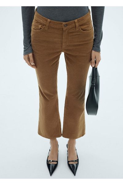 MANGO Woman Κοντό τζιν παντελόνι Sienna Flare