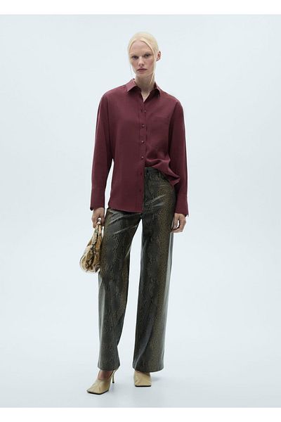 MANGO Woman Modalhemd mit Taschen