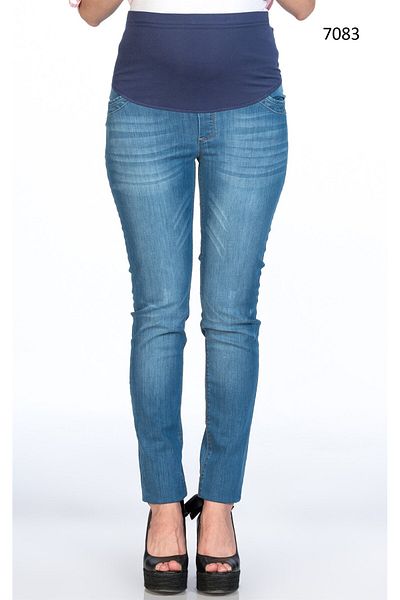 BUSA Blugi de maternitate Skinny (MĂRIME MARE) Albastru