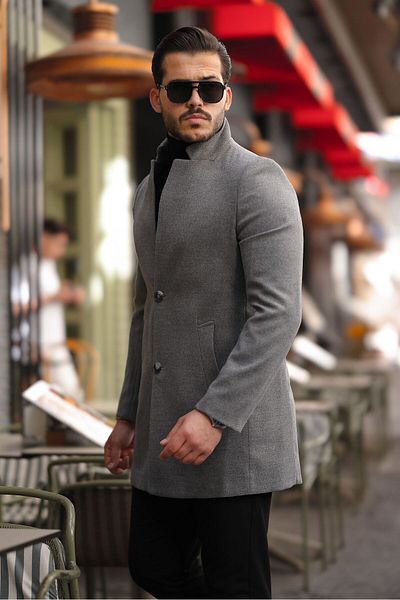 hello7 Men's Smoked Stamp Coat