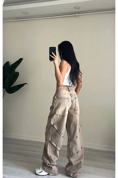 DENİKK TENDINȚA DESIGN SPECIAL BAGGY JEAN PALAZZO PANTALONI