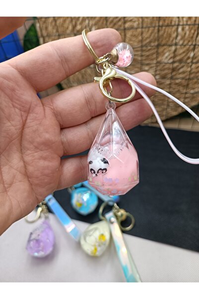 Meyra Accessories 1adet Içi Sulu Elmas Anahtarlık Sevimli Hediyeliik Çanta Aksesuarı Rengarenk A Kalite