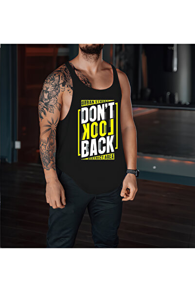 CDA Tank Top negru Dont Look Back Gym - Tricou sportiv