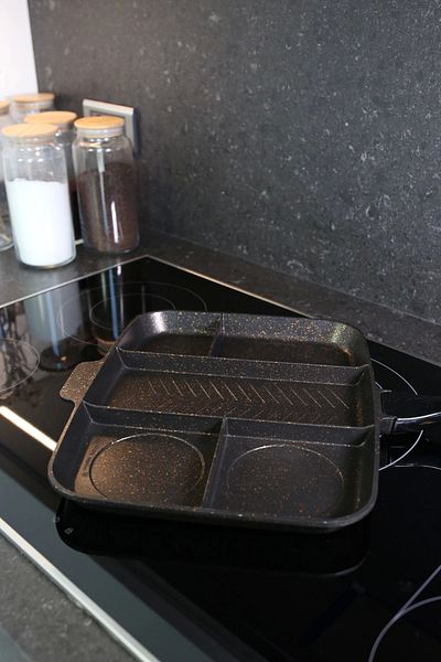Demir Çeyiz Dmr Life 5-Burner Granite Compartment Cast Iron Pan Kitchen Camping