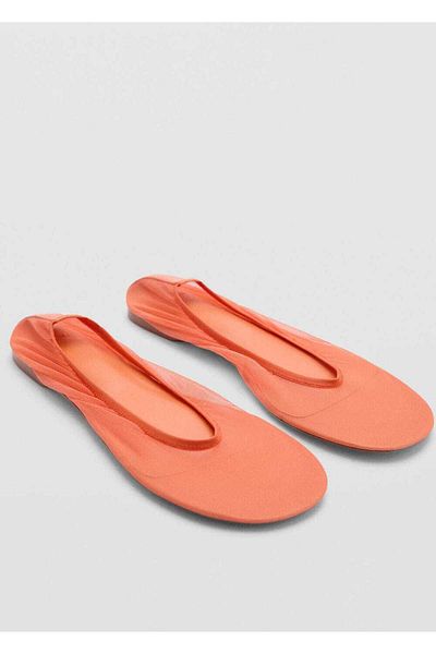 MANGO Woman Półprzezroczyste baleriny z siateczki