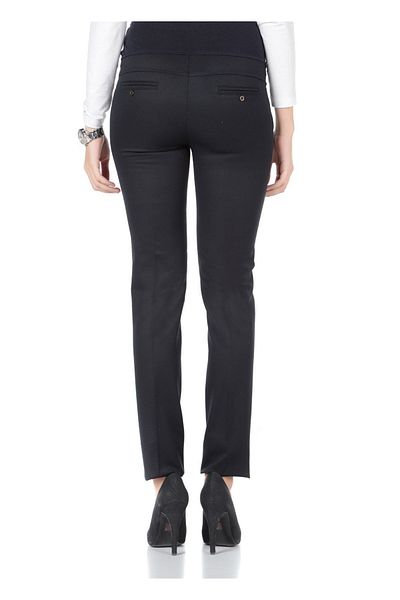 BUSA Pregnant Gabardine Trousers Straight Leg Navy Blue