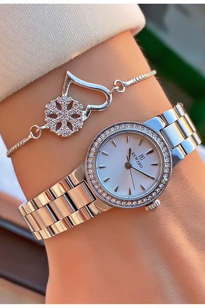 Reward Brand Rose Silver Color Steel Cord Men's Wrist Watch - Bracelet