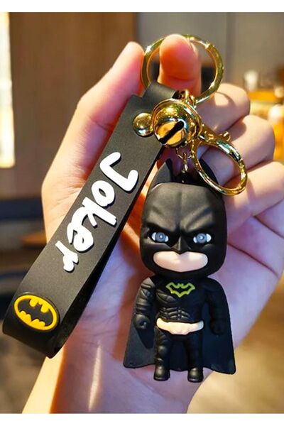 Afra Tedarik Batman Figürü Anahtarlık Aksesuar Çanta Süsü Silikon 3D Aksiyon Figürü