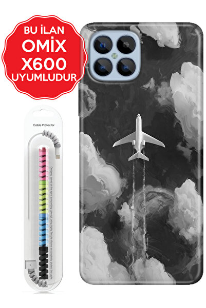 omix X3 X5 X6 X7 X300 X400 X500 X600 X700 Kılıf + SpiralKablo Bulutların Arasında