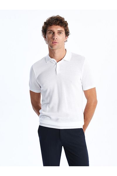 LC Waikiki Polo Neck Short Sleeve Men's Knitwear Sweater